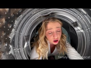 fansly onlyfans itsmecat - stuck in the washing machine amateur, anal, creampie, hardcore, straight, anal creampie, role play